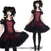 Sinister - 974 Korte jurk - Rood/Zwart Product image